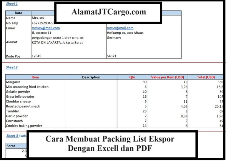 Panduan Membuat Packing List Ekspor Dengan Excell dan PDF
